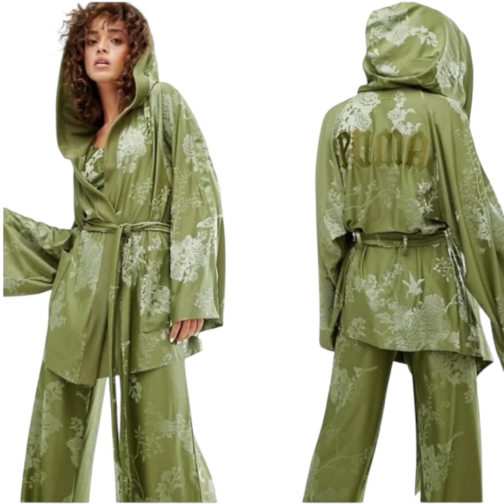 Puma X Fenty Boxing Robe Jacket Green size Small - Picture 3 of 11